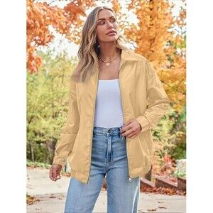 NWT AUTOMET Women's Faux Leather Khaki Jacket Motorcycle Biker Size Med